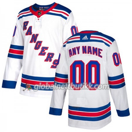 New York Rangers Hockeydrakt Custom 2017-2018 Hvit Adidas Authentic - Herre